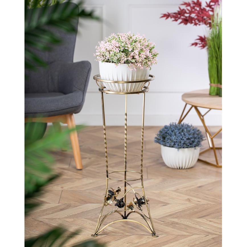 Soporte para flores 72x28 cm dorado