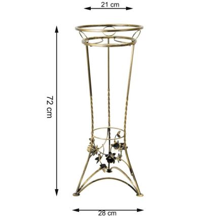 Soporte para flores 72x28 cm dorado