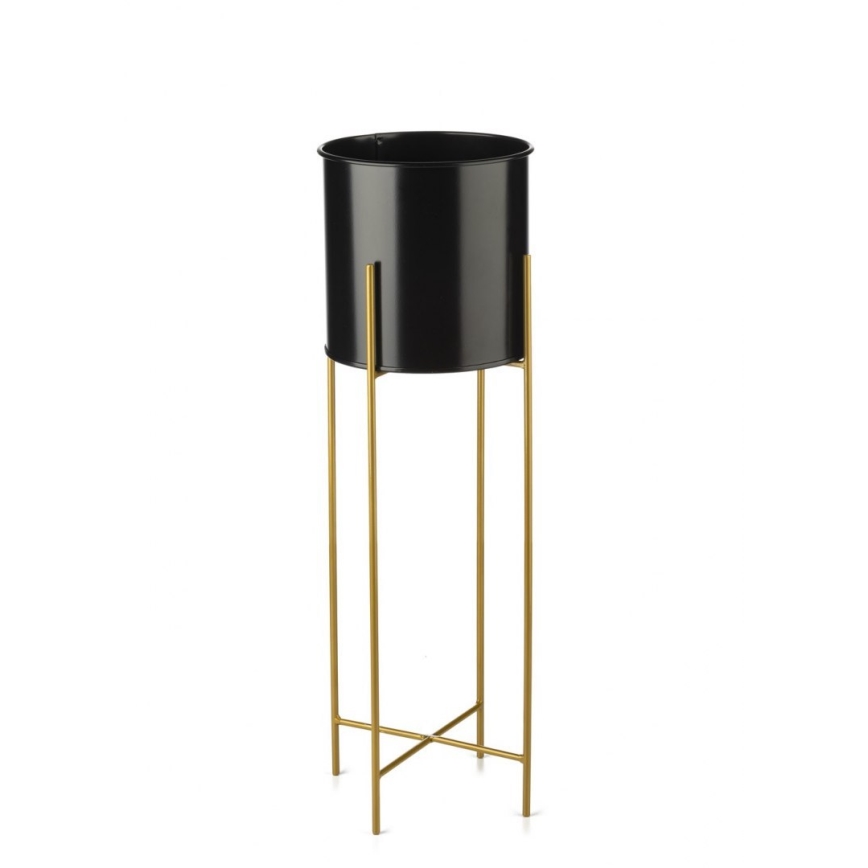Soporte para flores 75x17 cm negro/dorado