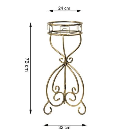 Soporte para flores 76x32 cm dorado