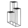 Soporte para flores 80x60 cm negro