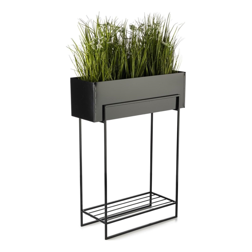 Soporte para flores 82x60 cm negro