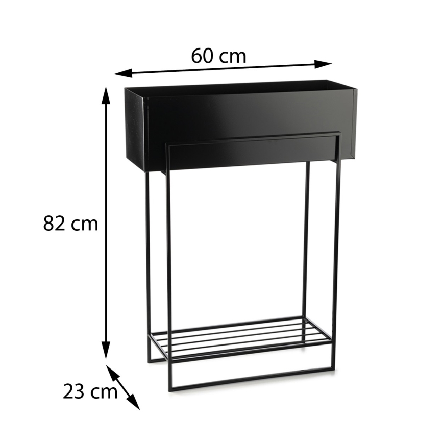 Soporte para flores 82x60 cm negro