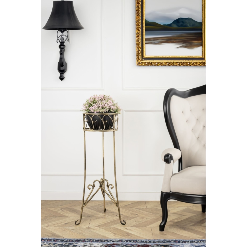 Soporte para flores 88x28 cm dorado