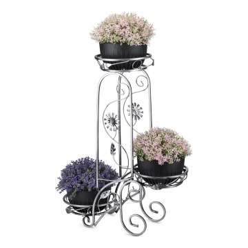 Soporte para flores 88x65 cm plata
