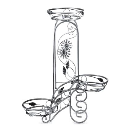 Soporte para flores 88x65 cm plata