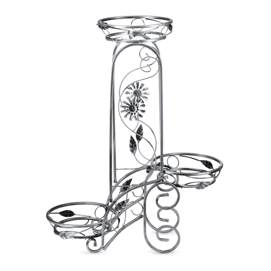 Soporte para flores 88x65 cm plata