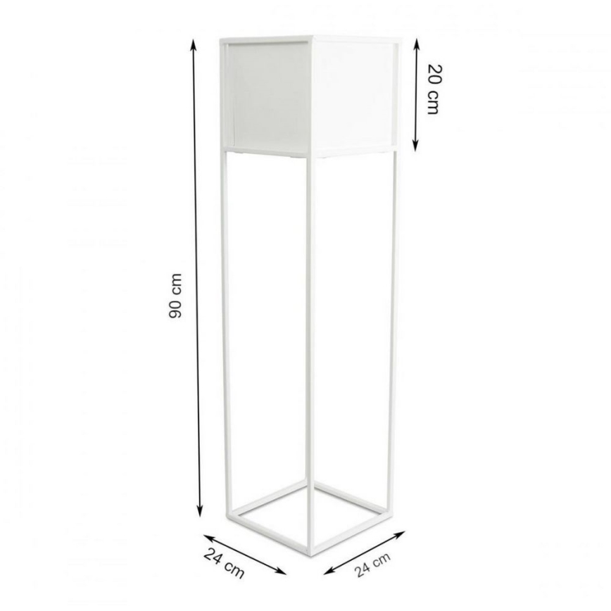 Soporte para flores 90x24 cm blanco