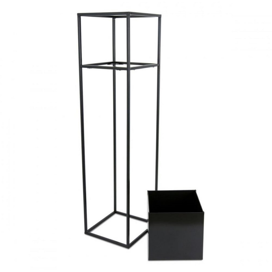 Soporte para flores 90x24 cm negro