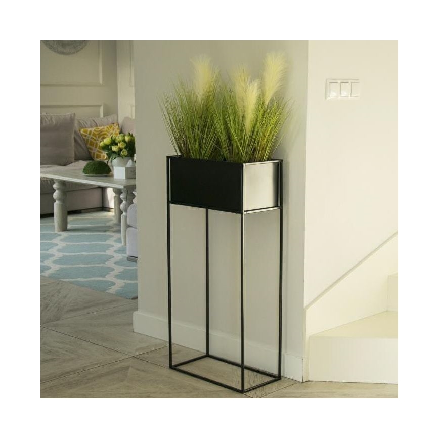 Soporte para flores 90x44 cm negro