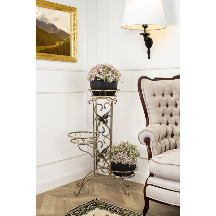 Soporte para flores 90x65 cm dorado