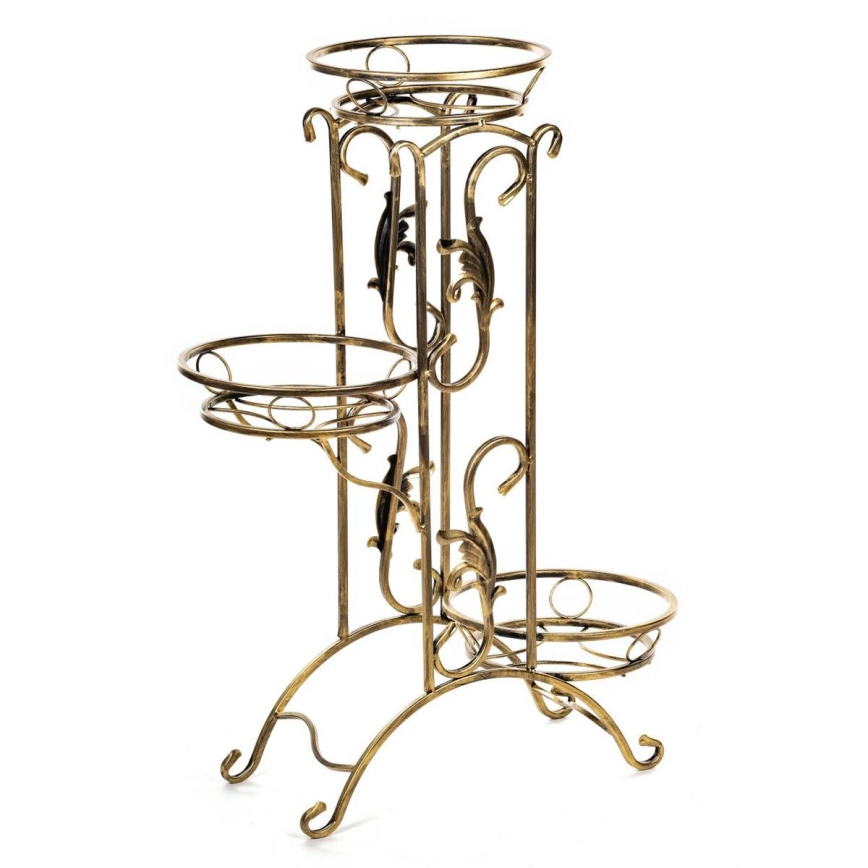 Soporte para flores 90x65 cm dorado