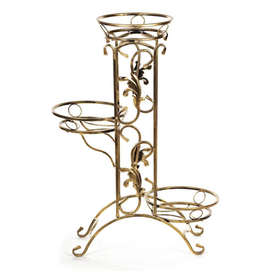 Soporte para flores 90x65 cm dorado