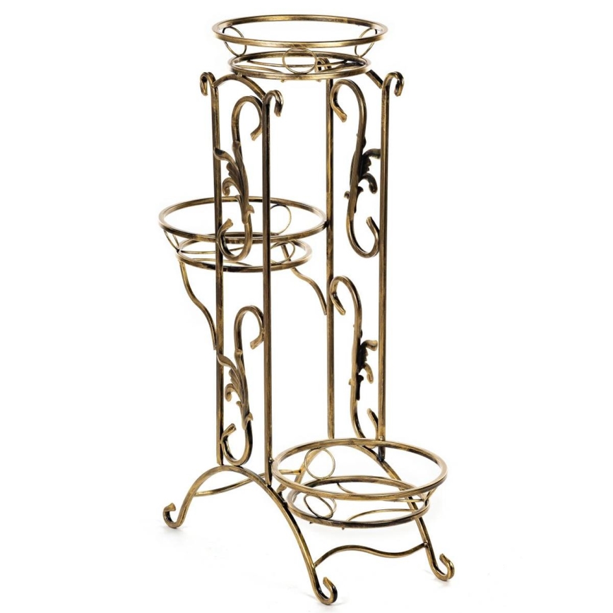 Soporte para flores 90x65 cm dorado