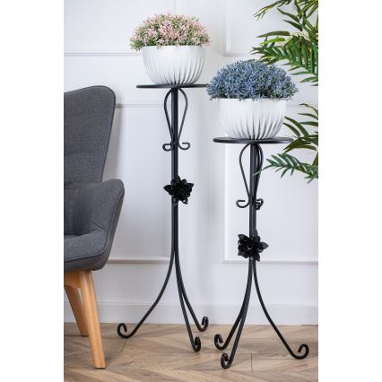 Soporte para flores 95x39 cm negro