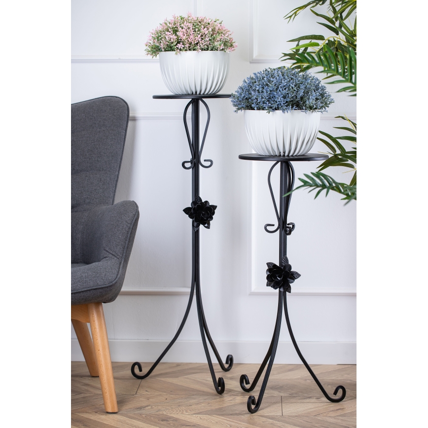 Soporte para flores 95x39 cm negro