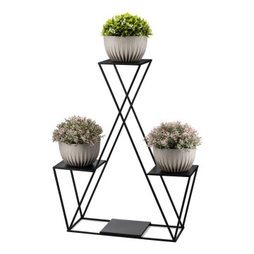 Soporte para flores 95x78 cm negro