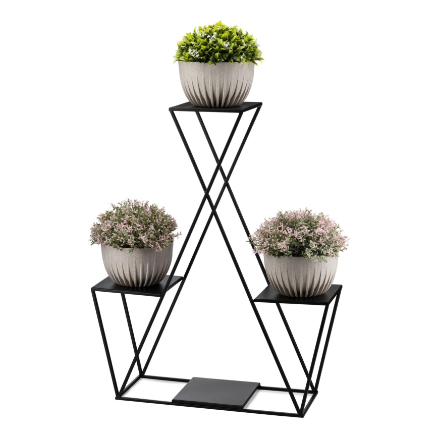 Soporte para flores 95x78 cm negro