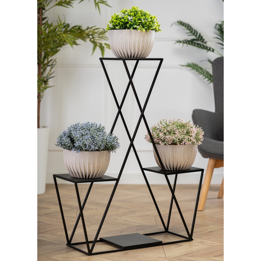 Soporte para flores 95x78 cm negro