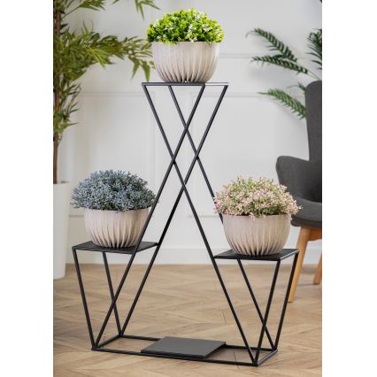 Soporte para flores 95x78 cm negro