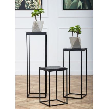 Soporte para flores BASICLOFT 40x24 negro