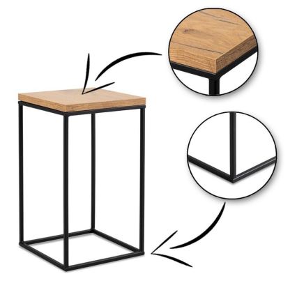 Soporte para flores BASICLOFT 40x24 negro/marrón