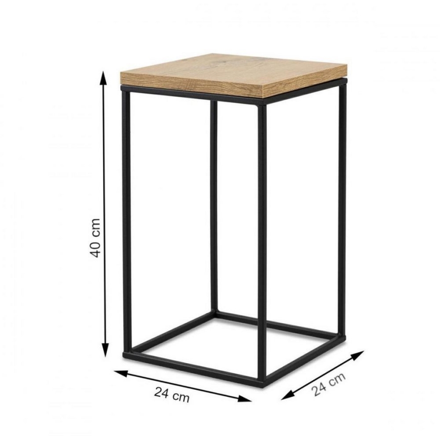 Soporte para flores BASICLOFT 40x24 negro/marrón