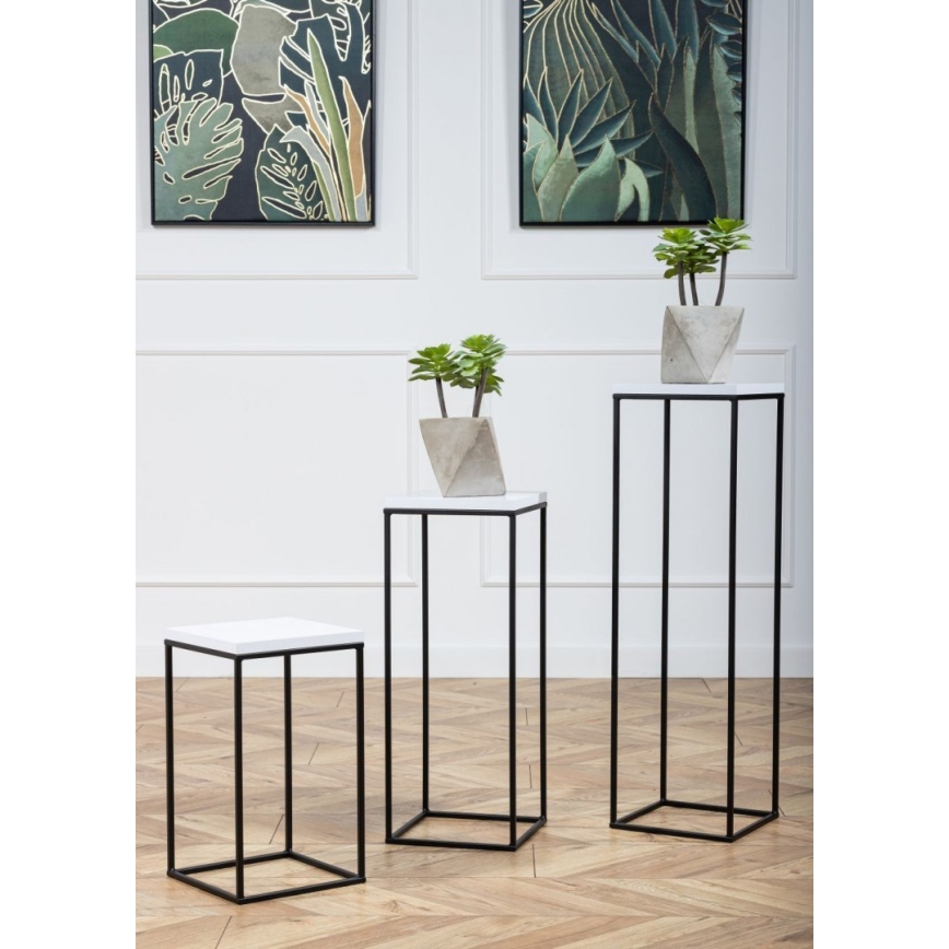 Soporte para flores BASICLOFT 60x24 negro/blanco