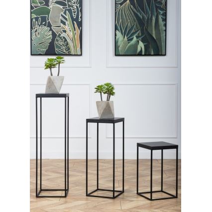 Soporte para flores BASICLOFT 60x24 negro