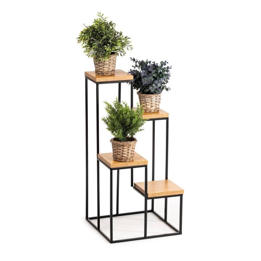 Soporte para flores KASKADA 70x34 negro/marrón