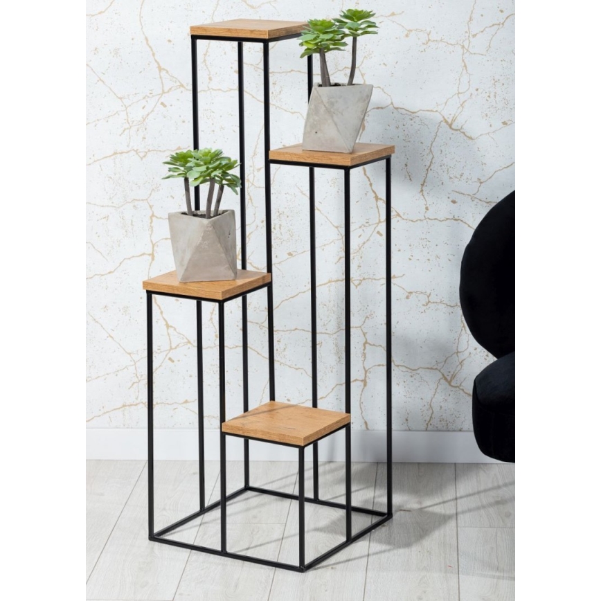 Soporte para flores KASKADA 70x34 negro/marrón