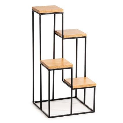 Soporte para flores KASKADA 70x34 negro/marrón