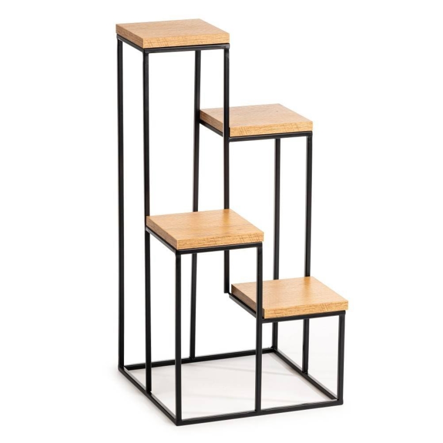 Soporte para flores KASKADA 70x34 negro/marrón