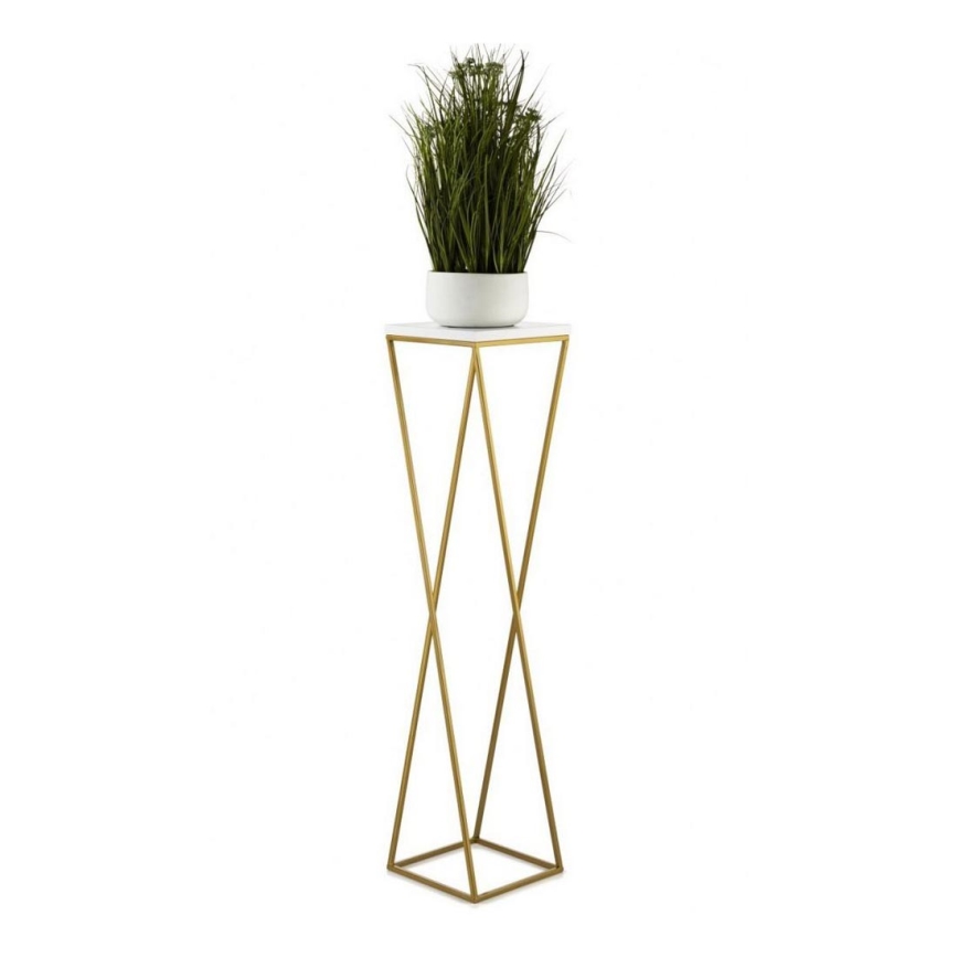 Soporte para flores LOFT 100x24 cm dorado/blanco