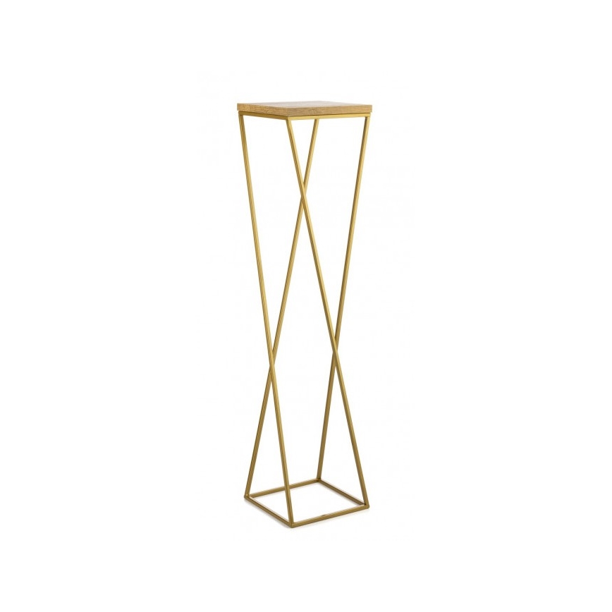 Soporte para flores LOFT 100x24 cm dorado/marrón