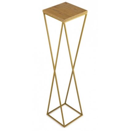 Soporte para flores LOFT 100x24 cm dorado/marrón