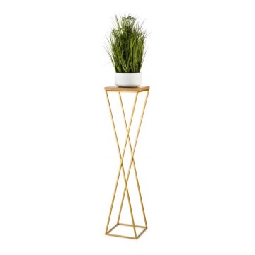 Soporte para flores LOFT 100x24 cm dorado/marrón