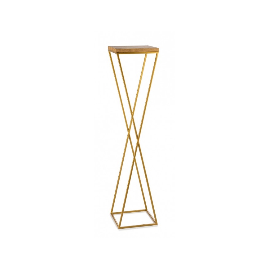 Soporte para flores LOFT 100x24 cm dorado/marrón