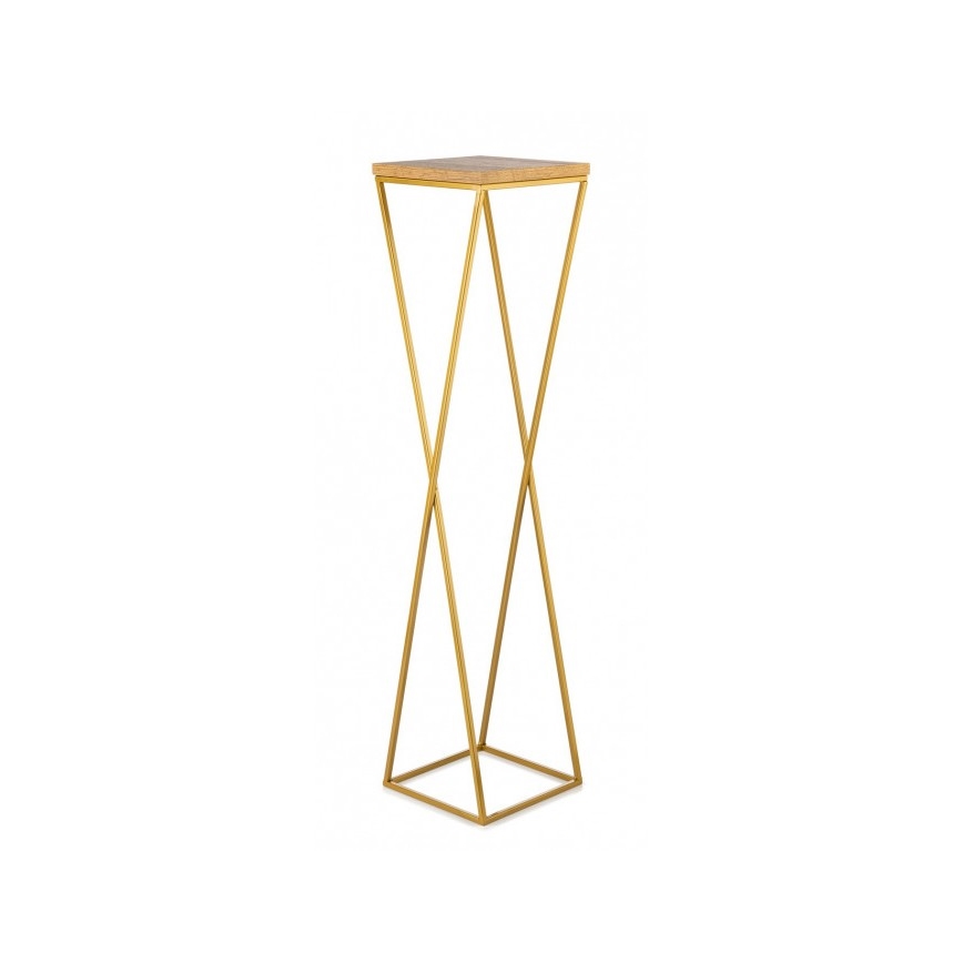 Soporte para flores LOFT 100x24 cm dorado/marrón