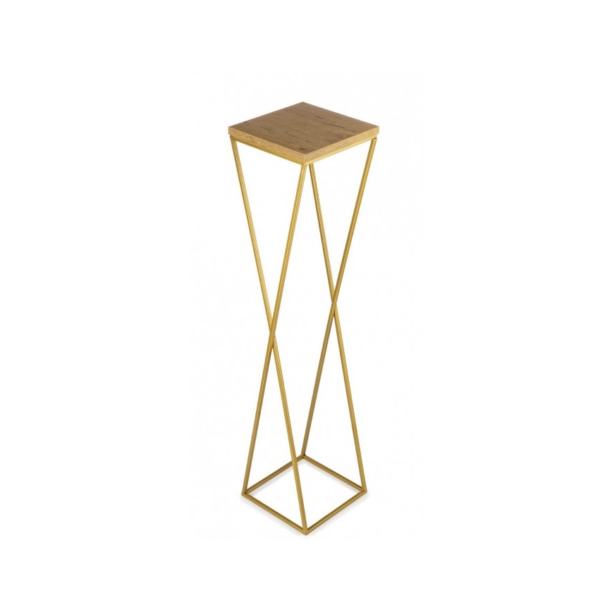 Soporte para flores LOFT 100x24 cm dorado/marrón