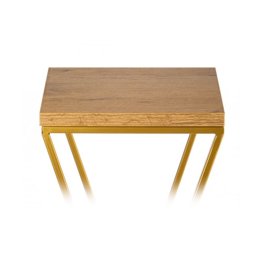 Soporte para flores LOFT 100x24 cm dorado/marrón
