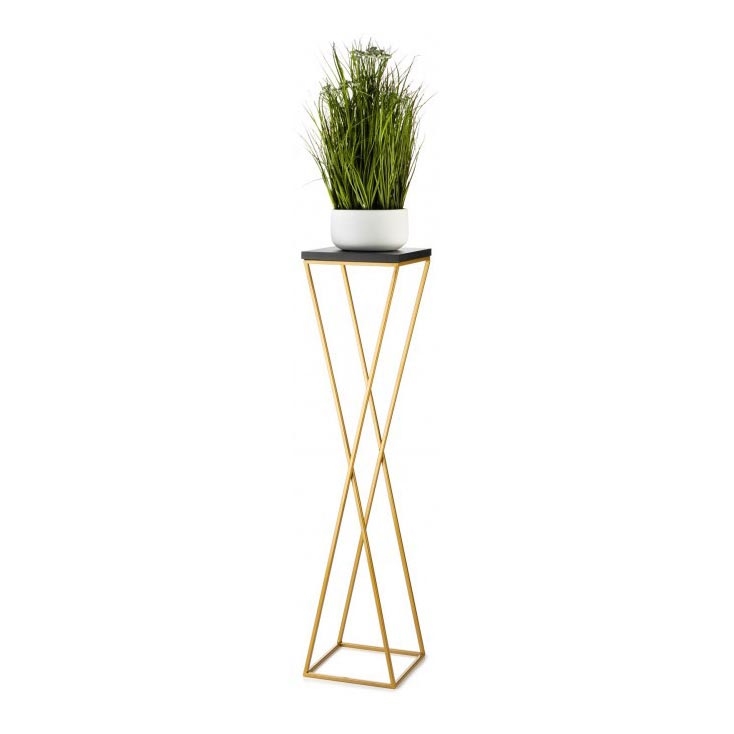 Soporte para flores LOFT 100x24 cm dorado/negro