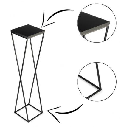 Soporte para flores LOFT 100x24 cm negro