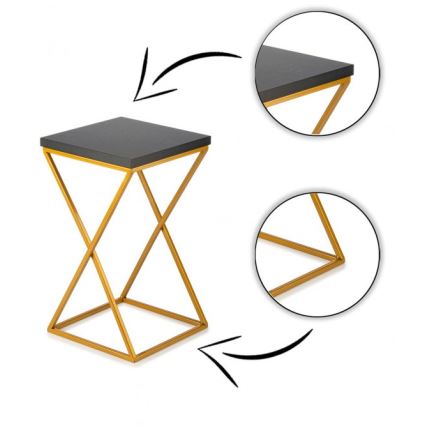 Soporte para flores LOFT 40x24 cm dorado/negro