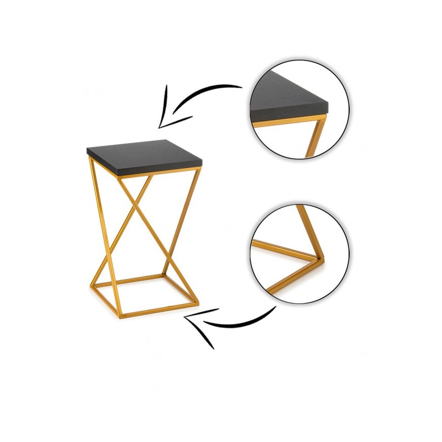 Soporte para flores LOFT 40x24 cm dorado/negro