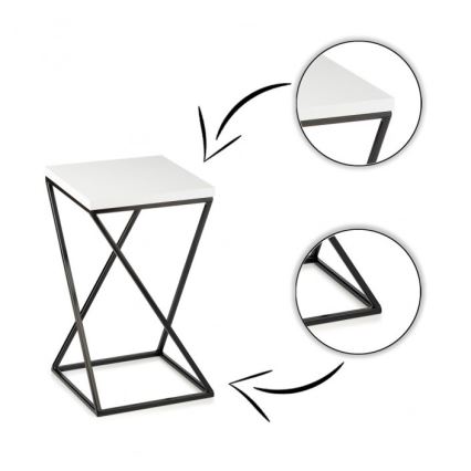 Soporte para flores LOFT 40x24 cm negro/blanco
