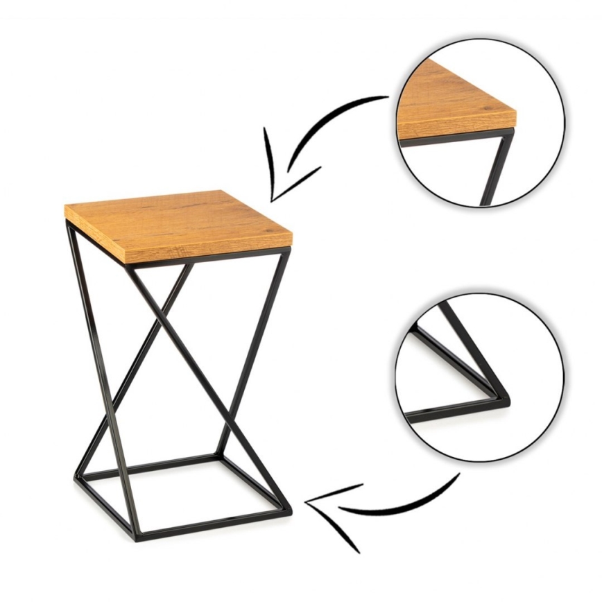 Soporte para flores LOFT 40x24 cm negro/marrón