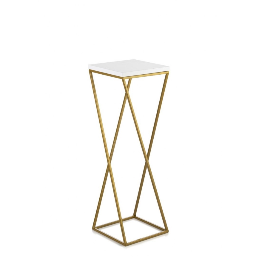 Soporte para flores LOFT 70x24 cm color dorado/blanco