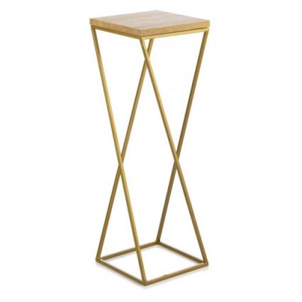 Soporte para flores LOFT 70x24 cm dorado/marrón