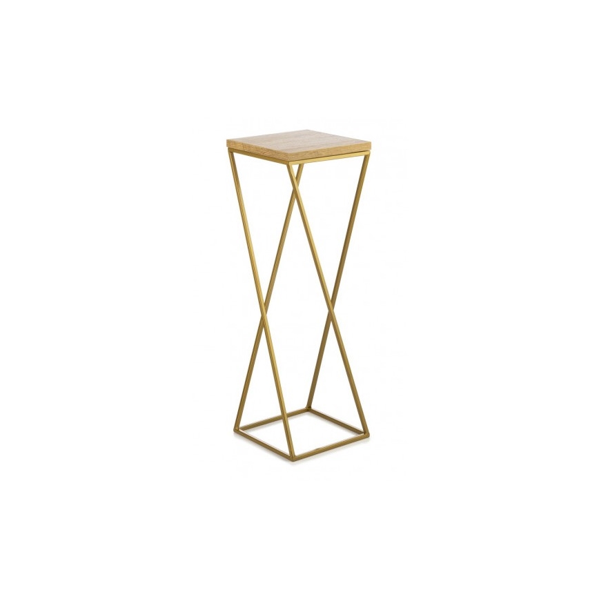 Soporte para flores LOFT 70x24 cm dorado/marrón